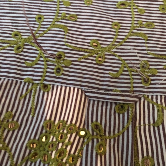 Anthropologie Odille Embroidered Button Down Blouse. - Picture 12 of 15